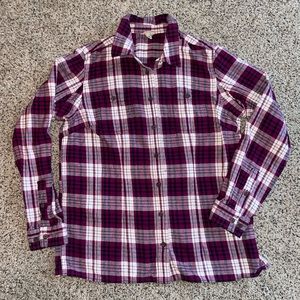 Duluth Trading Co. Magenta Flannel Shirt Medium